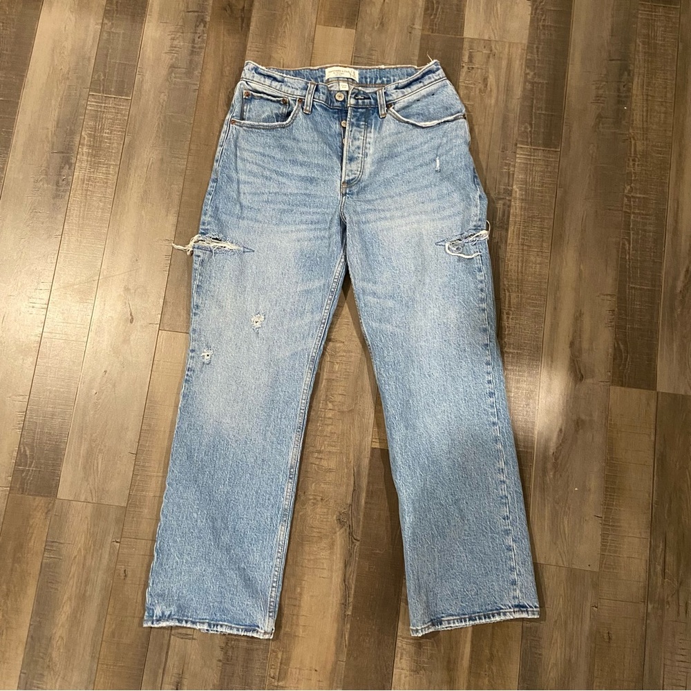 ABERCROMBIE 90s Baggy Low Rise Curve Love Denim Jeans | Size 27/4
